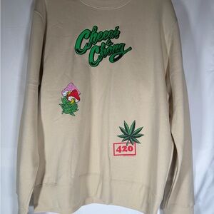 LG Beige Textured Sweatshirt